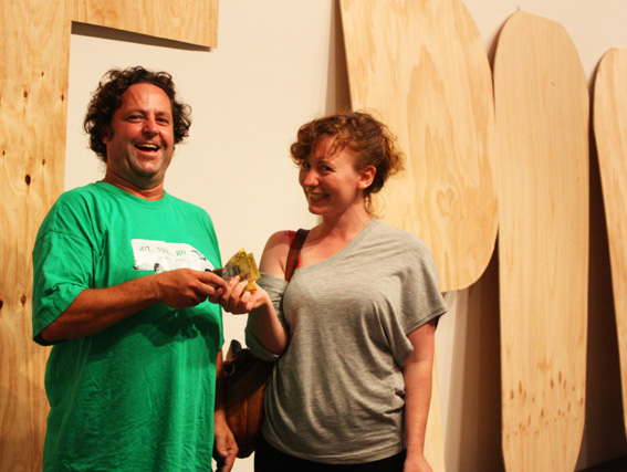 Agatha Gothe-Snape with Sean of Art Van Go - job done!